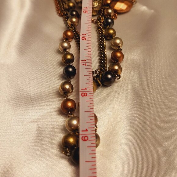 BOHO ~ Very Long, 6 Unique Strand Necklace ~ Very Good Condition - Picture 6 of 6
